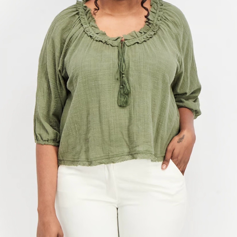 3X Forever 21 Women’s Plus Size Peasant Blouse NWT boho